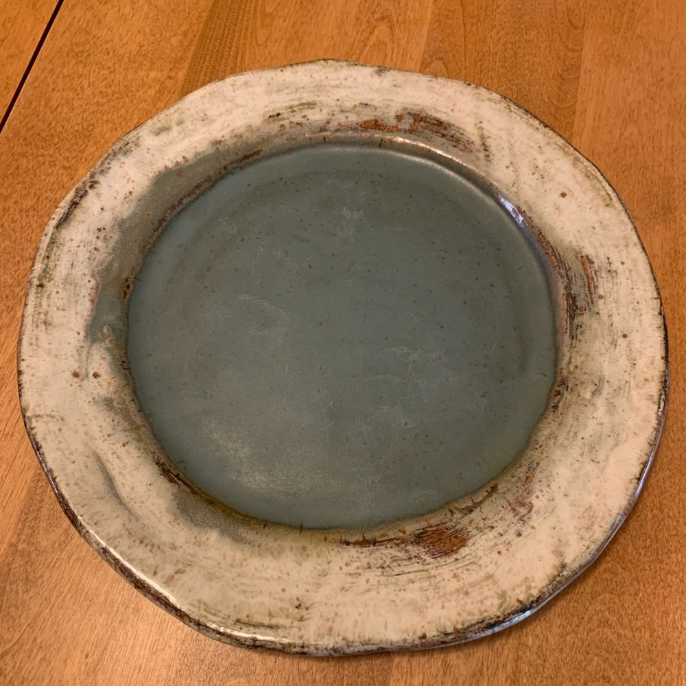 Etta B Pottery Rimmed Dinner Plate in Serene
